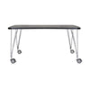 Kartell Max Desk s koly 160x80 cm, břidlice/chrom