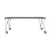 Kartell Max Desk s koly 190x90 cm, břidlice/chrom