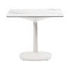 Kartell Multiplo Table Round With Square Base Marble 78x78 Cm, White