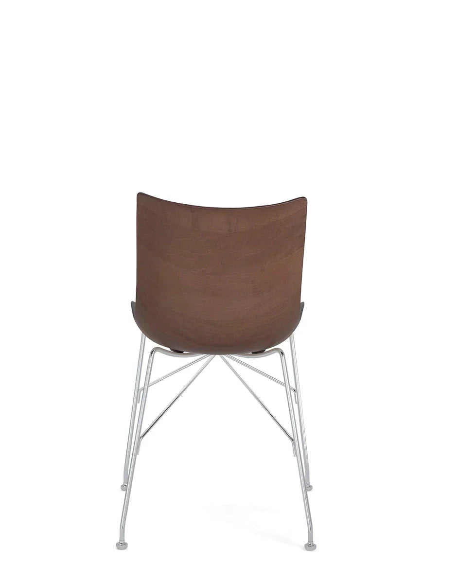 [product_category]-Kartell P/Wood Chair Slatted Ash, Dark Wood/Chrome-Kartell-8058967294873-04912SC-KAR-8