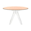 Kartell Sir Gio Table Round, Crystal/Pink