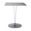 Kartell Top Top Table Square s kulatou základnou 70x70 cm, hliník