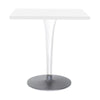 Kartell Top Top Table Square s kulatou základnou 70x70 cm, bílá