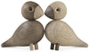 Kay Bojesen Lovebirds H9 Cm 1 Pair, Oak/Smoked