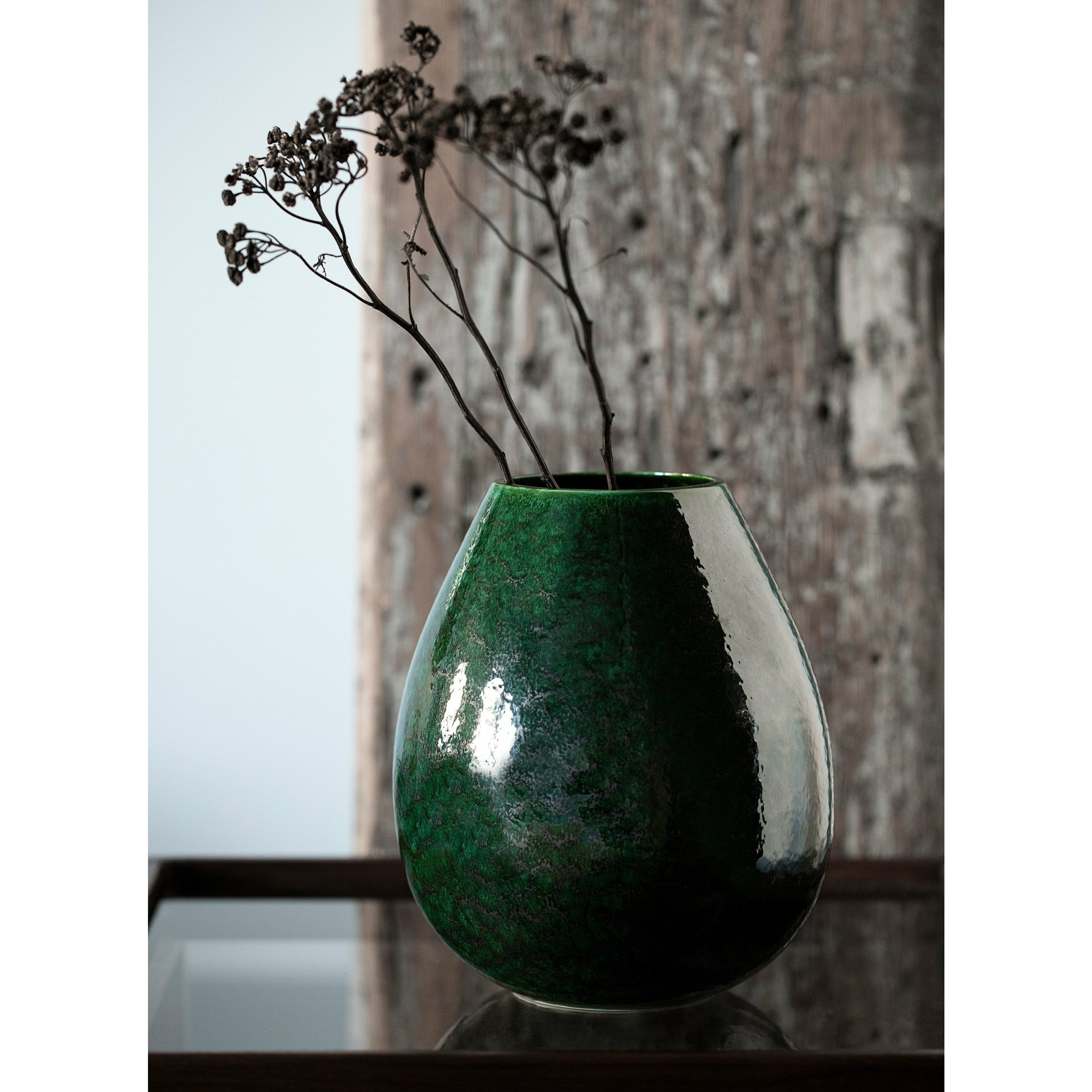 Klassik Studio Milo Drop Vase, zelená