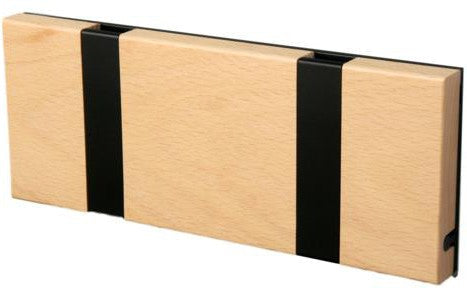 Loca Knax Horizontal Coat Rack 2 Hooks, Beech Soap/Black