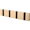 Loca Knax Horizontal Coat Rack 4 Hooks, Beech/Black