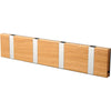 Loca Knax Horizontal Coat Rack 4 Hooks, Oak Lacquered/Grey