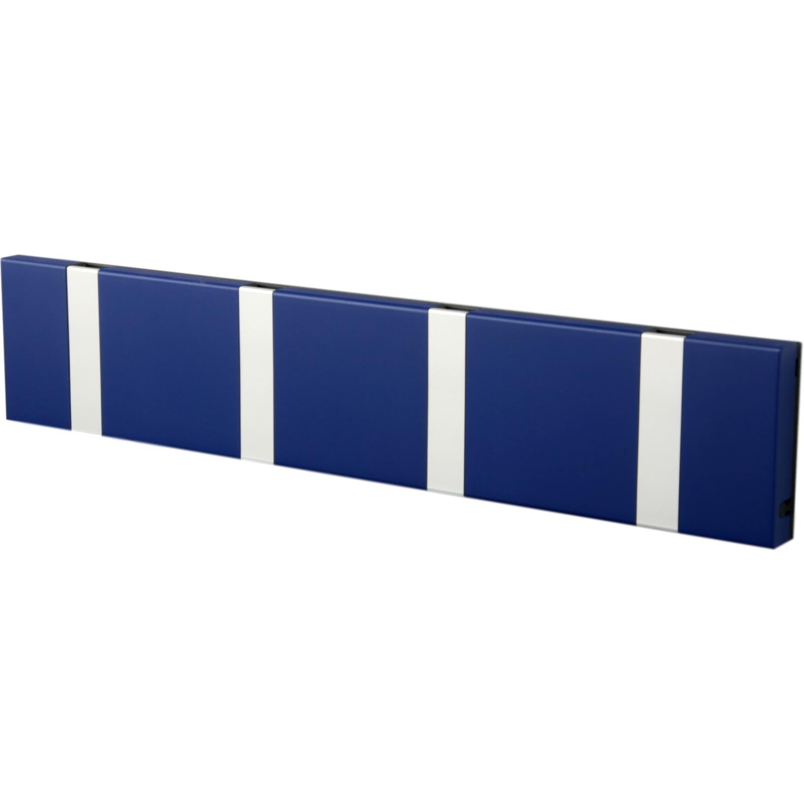 Loca Knax Horizontal Coat Rack 4 Hooks, Sapphire/Grey