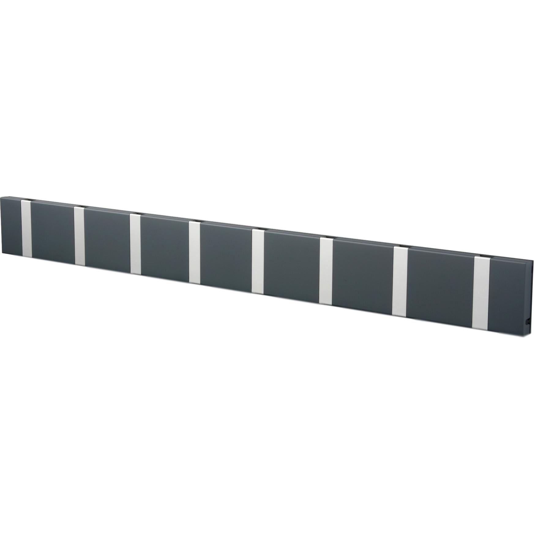 Loca Knax Horizontal Coat Rack 8 Hooks, Anthracite/Grey