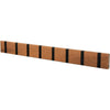 Loca Knax Horizontal Coat Rack 8 Hooks, Teak Oiled/Black