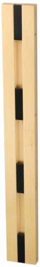 Loca Knax Vertical Coat Rack, Maple Soaped/Black