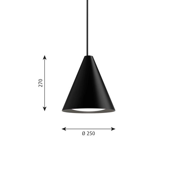 Louis Poulsen Cone Přívěsek LED Ø 250 mm, černá