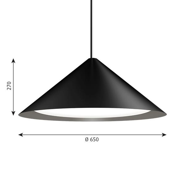 Louis Poulsen Cone Přívěsek LED Ø 650 mm, černá