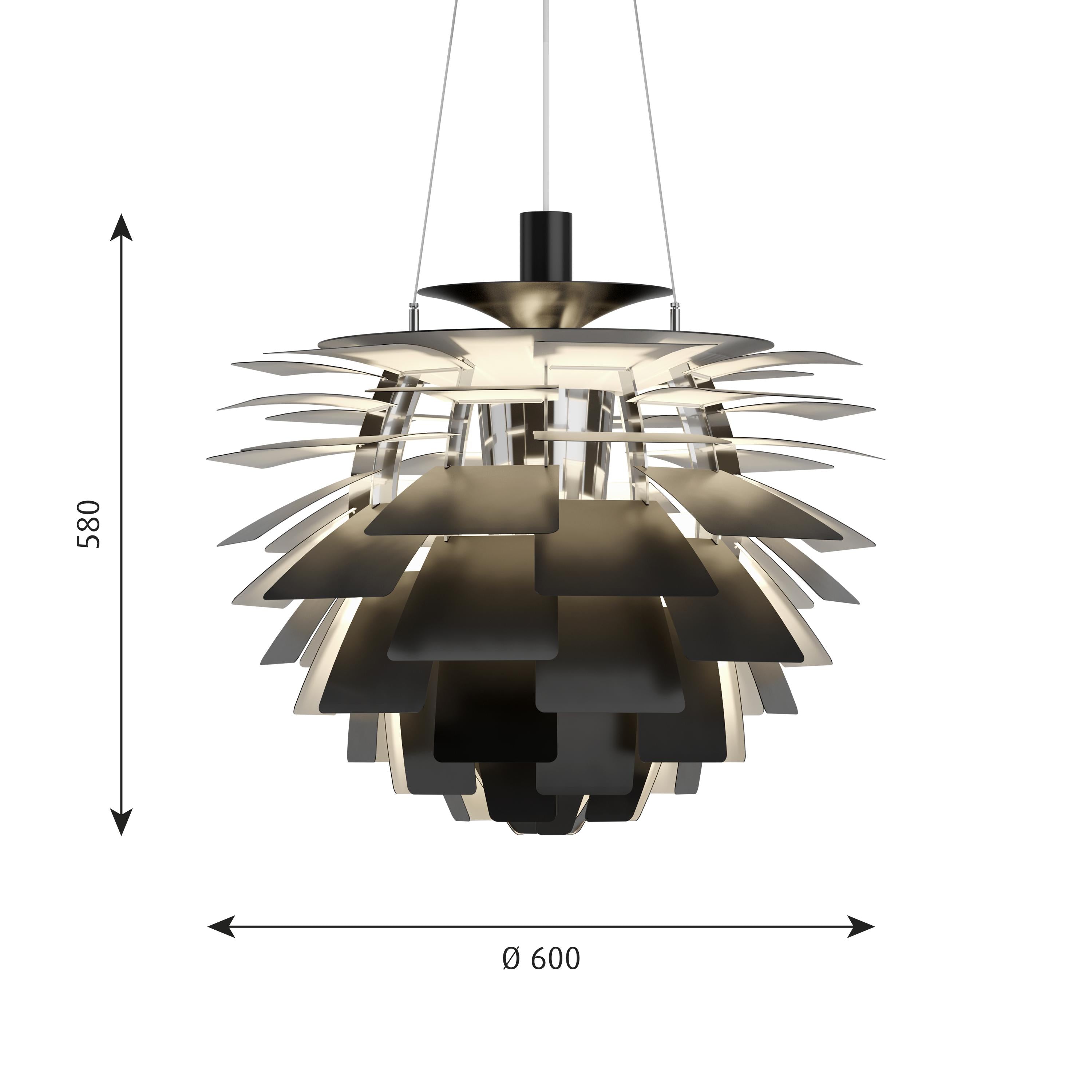 Louis Poulsen Ph artičoke LED přívěsek Black, Ø480