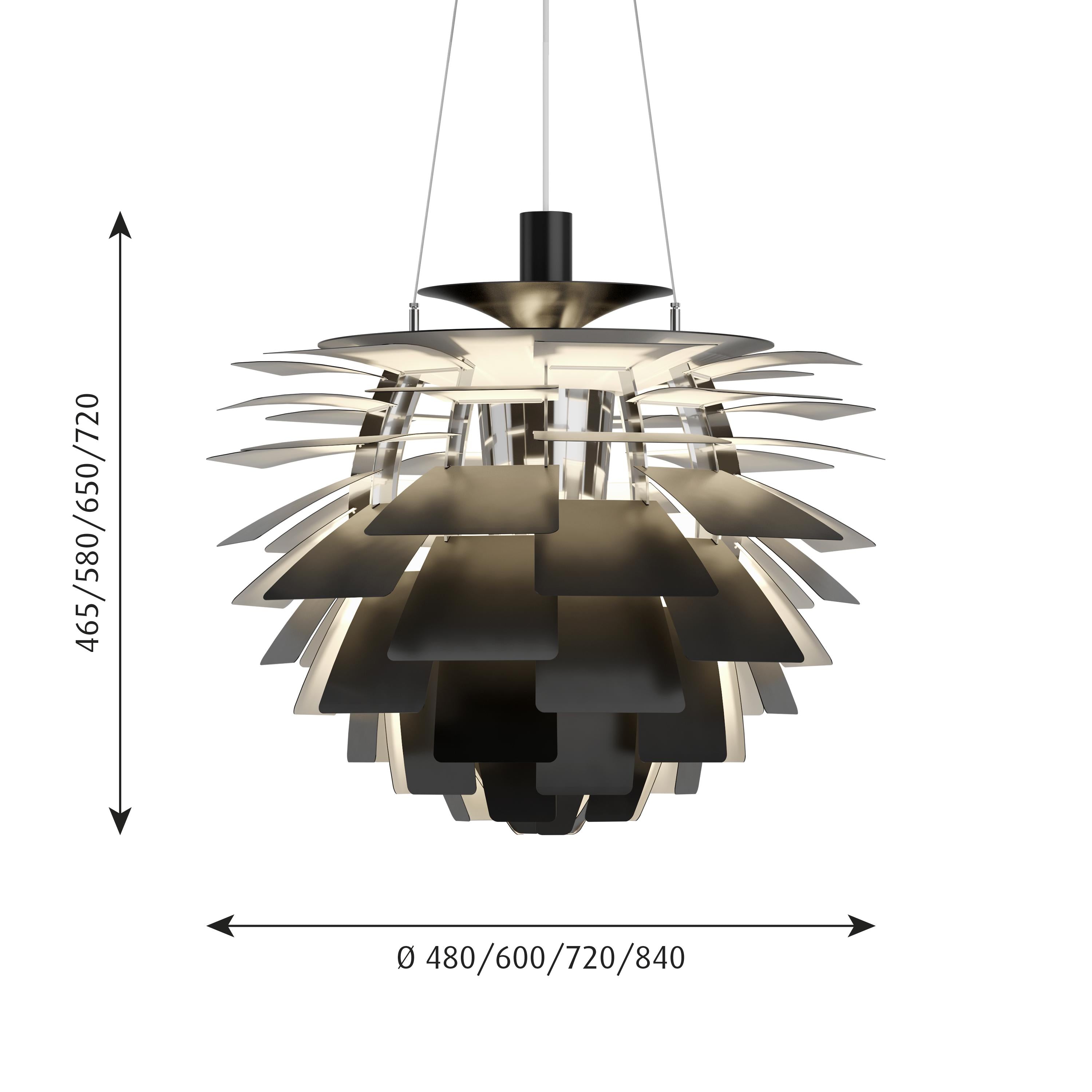 Louis Poulsen Ph artičoke LED přívěsek Black, Ø840