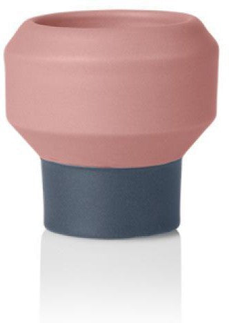 Lucie Kaas Fumario Candlestick Pink/Dark Grey, 6 cm