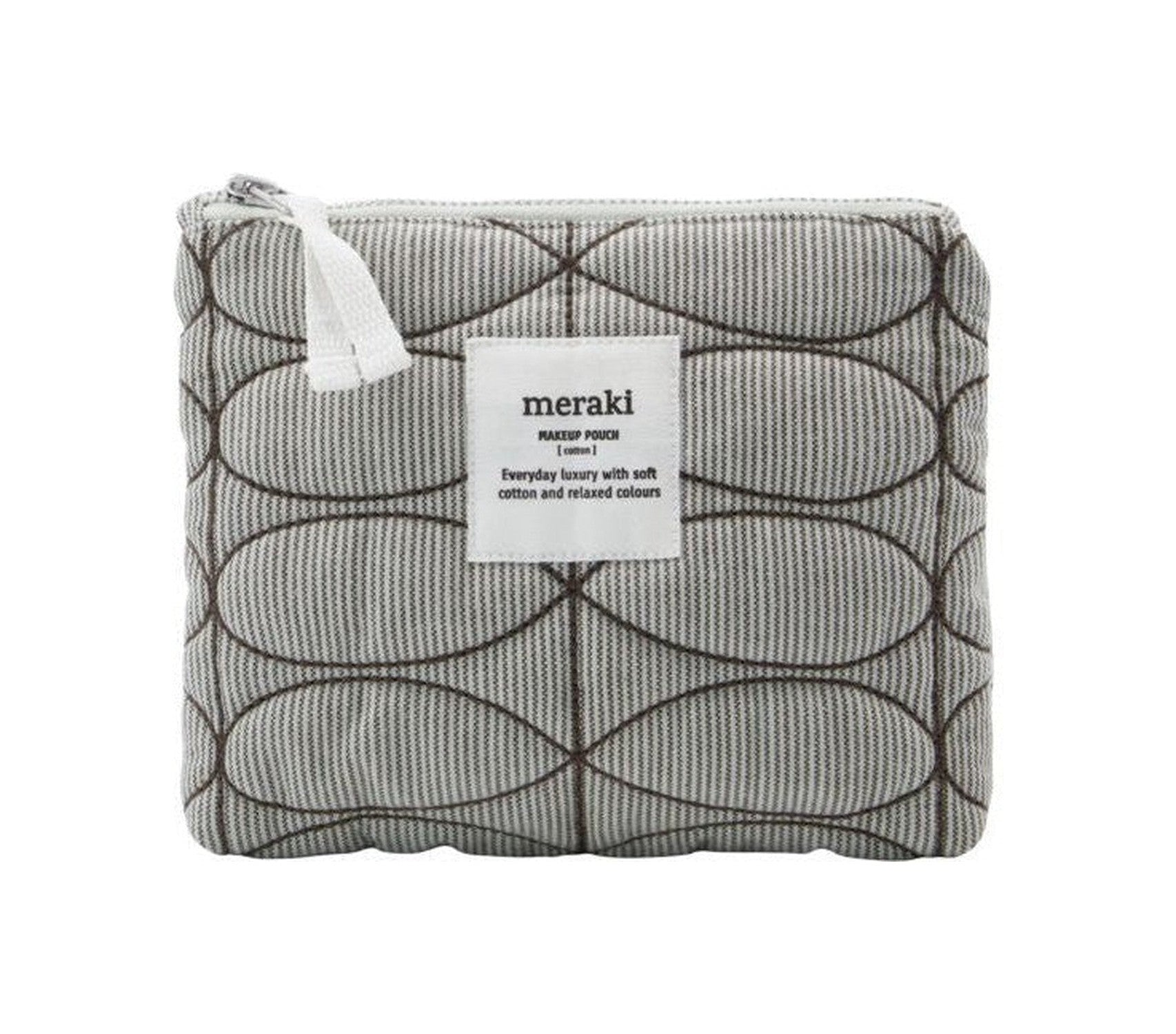 Meraki make -up pouch, Mkmentha, světle šedá/armáda zelená