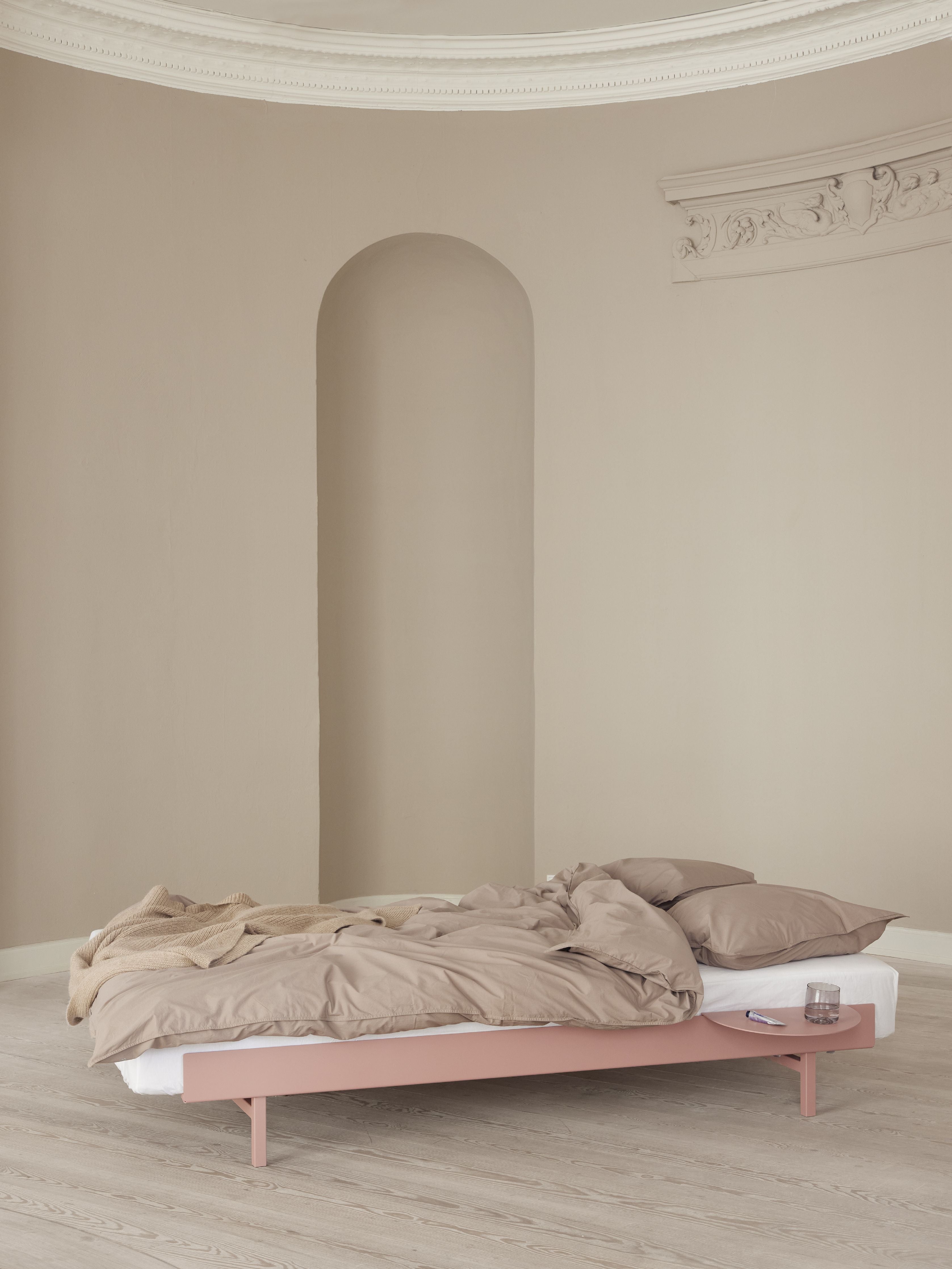 [product_category]-Moebe Bed With 1 Bedside Table 90 180 Cm, Dusty Rose-Moebe-5713520009495-BD90-1801XSTDR-MOE-5