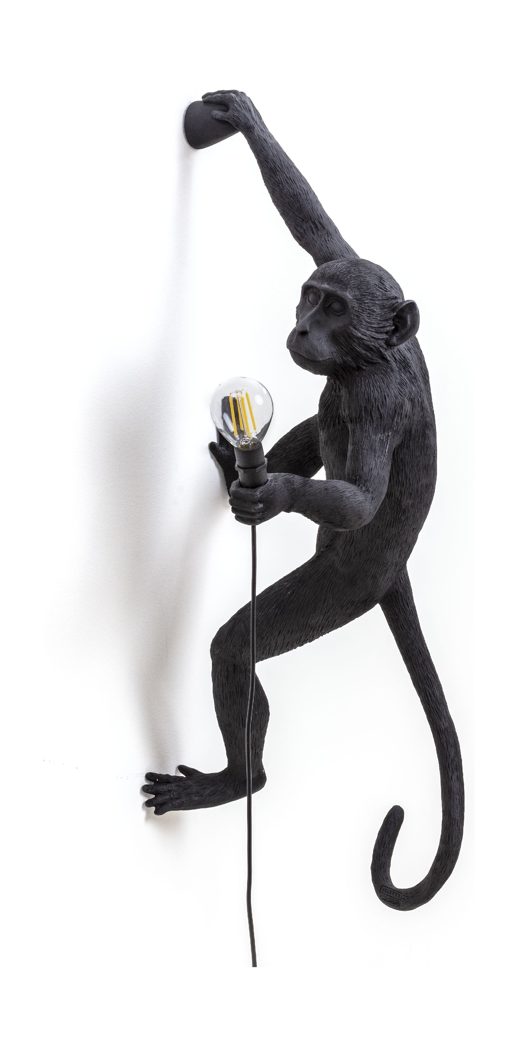 Seletti Monkey Outdoor Lamp černá, visící pravá ruka