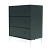 Montana Carry Dresser With Legs, Black Jade/Snow White