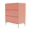 Montana Carry Dresser With Legs, Rhubarb/Brass