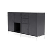 Montana Couple Sideboard With Legs, Carbon Black/Snow White