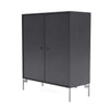 Montana Cover Cabinet With Legs, Carbon Black/Matt Chrome