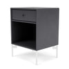 Montana Dream Nightstand With Legs Coal Black/Snow White