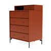 Montana Keep Chest Of Drawers With Legs, Hokkaido/Black