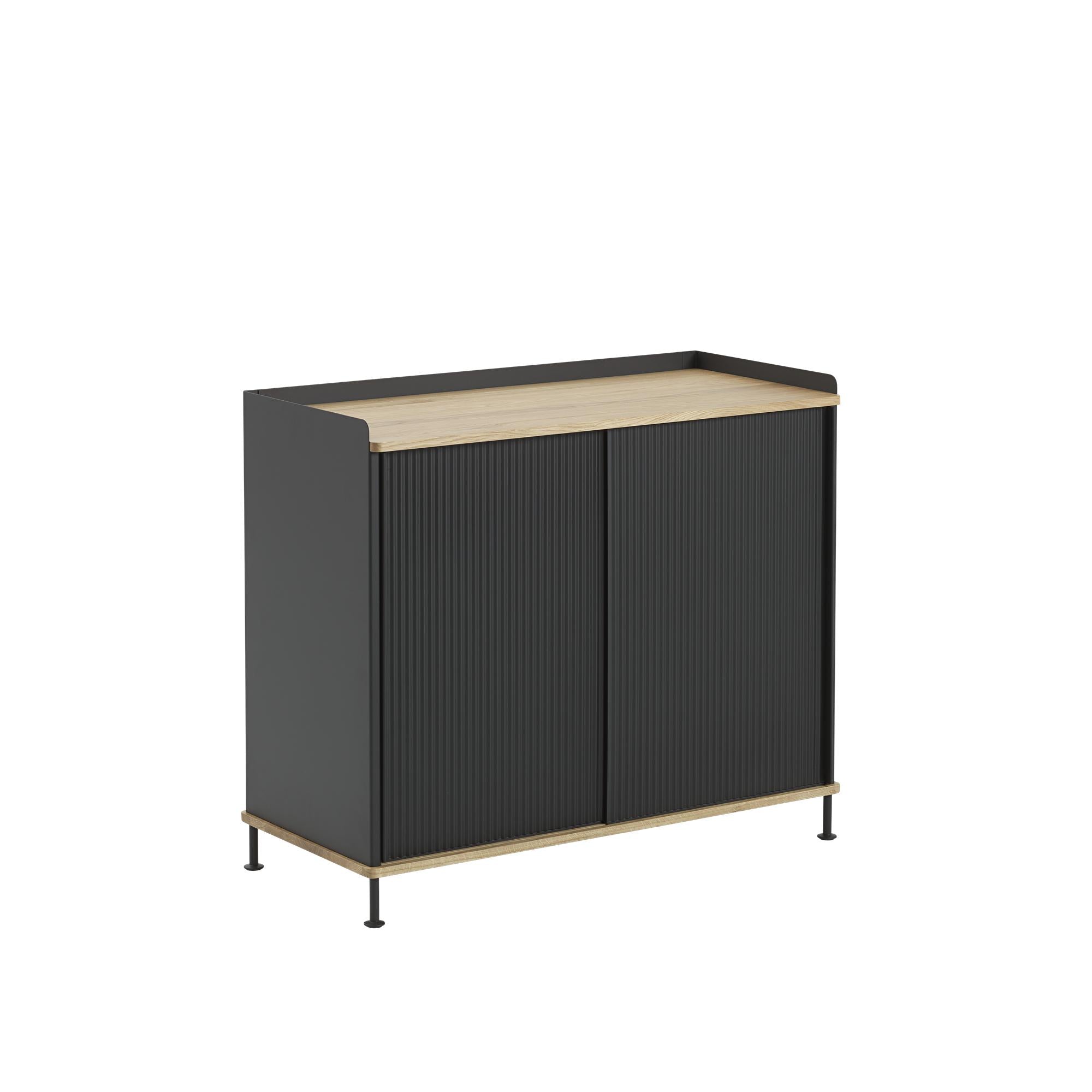 Muuto Enfold Cabinet High, Oak/Black