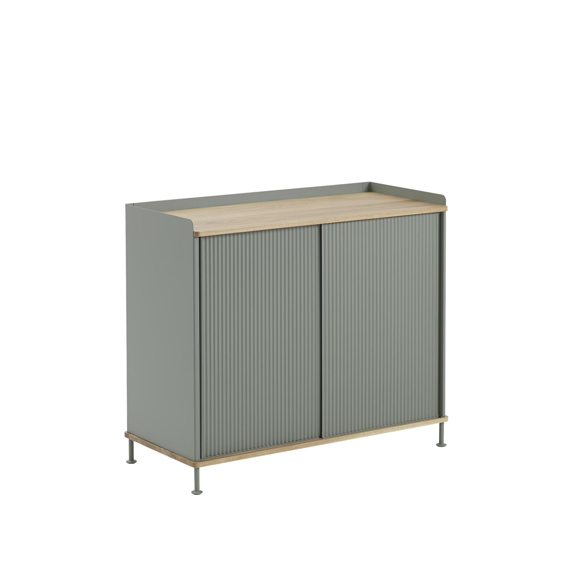 Muuto Enfold Cabinet High, dub/zelená