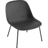  Fiber Lounge Chair Tube Base Fiber Seat Black