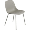 Muuto Fiber Side Chair Tube Base, Fiber Seat, Grey