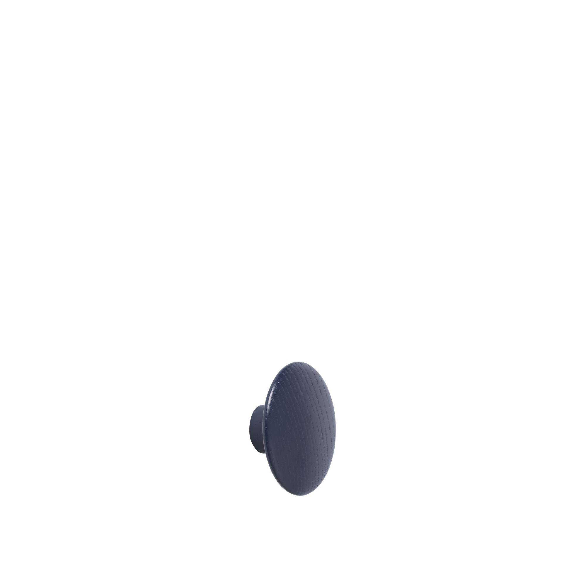 Muuto The Dots Hook Wood Midnight Bluewood Ø 13 cm, půlnoční modrá