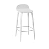 MUUTO Visu Barstool dřevěné nohy, H 75 cm, bílá