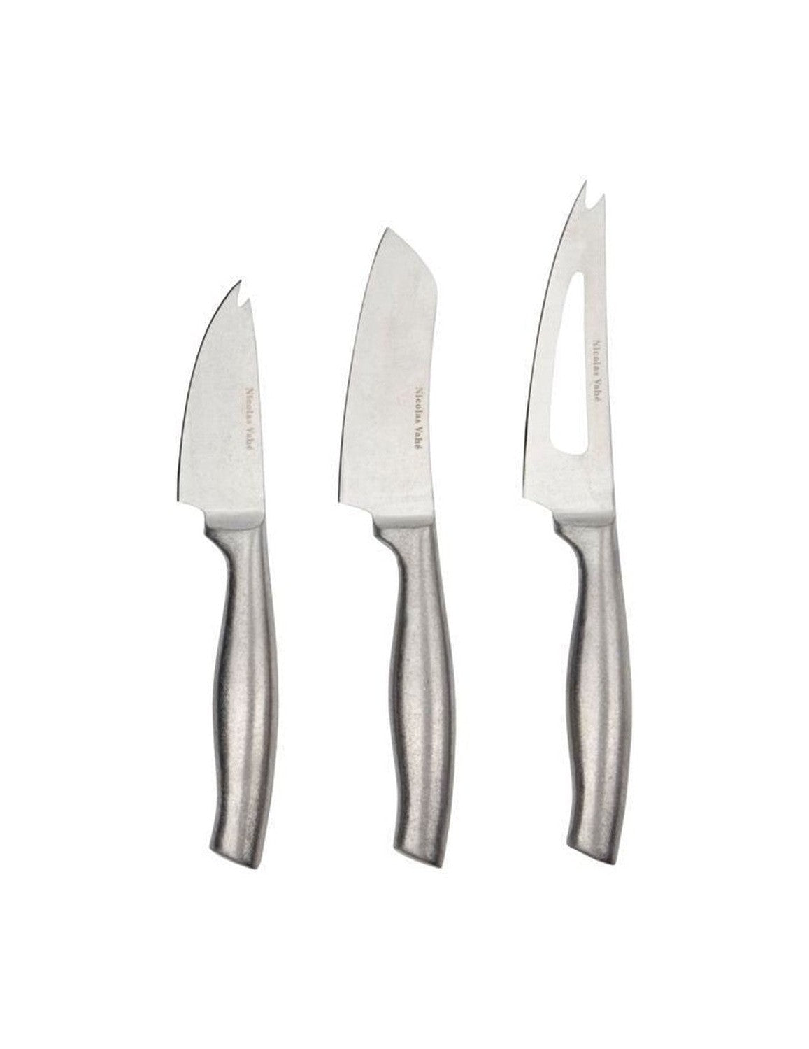 Nicolas Vahe Cheese knives, NVFromage, Silver finish