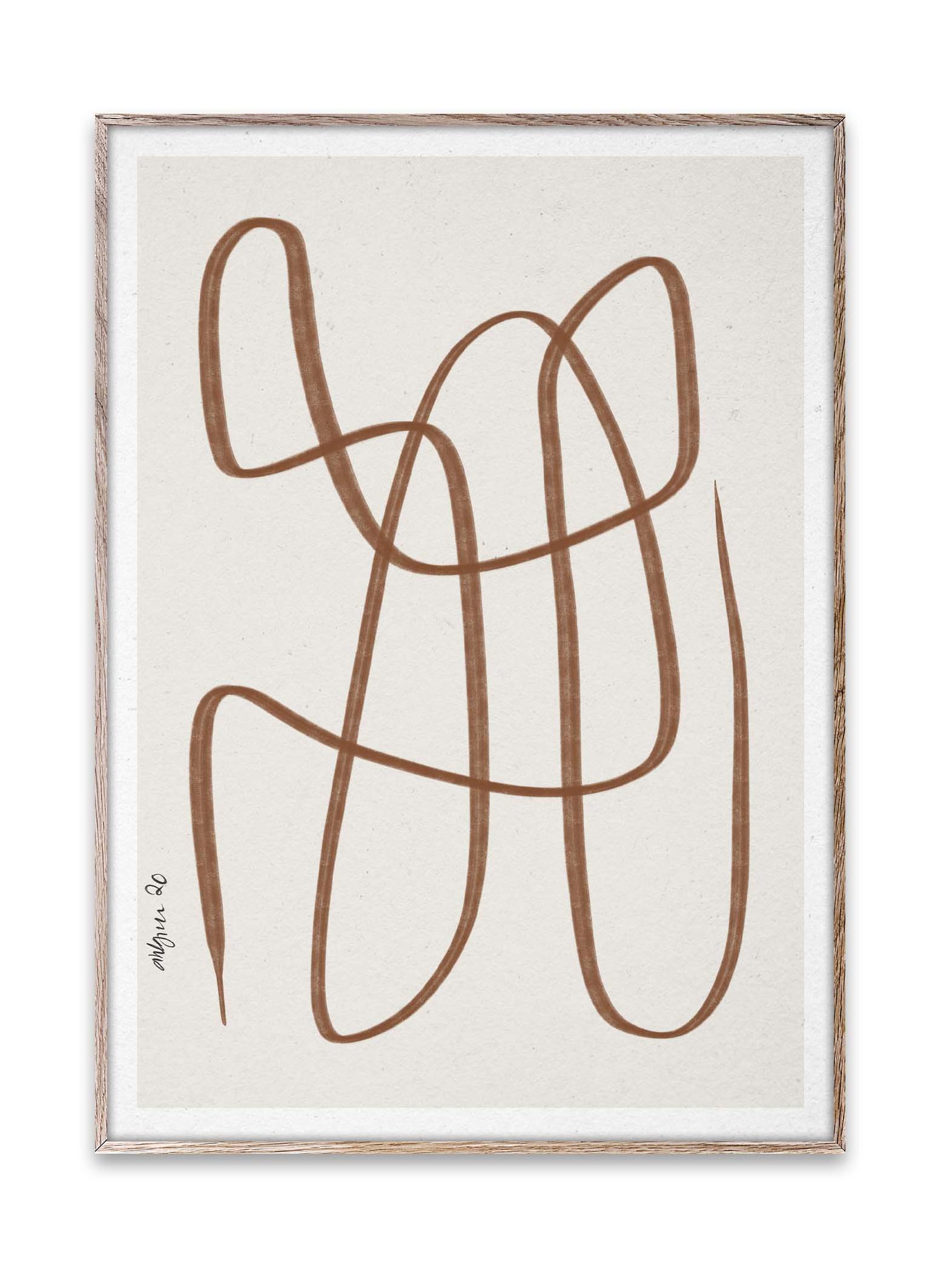 Paper Collective Different Ways Poster 30x40 Cm, Brown