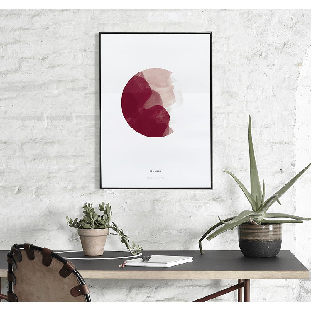 Paper Collective Red Moon Poster, 50x70 Cm