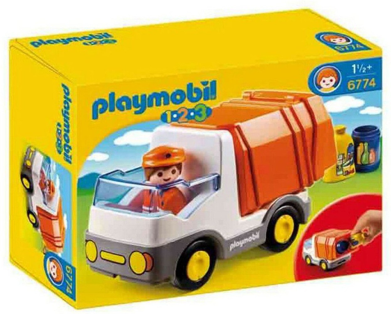 PlaySet PlayMobil 1,2,3 Popelářský vůz 6774