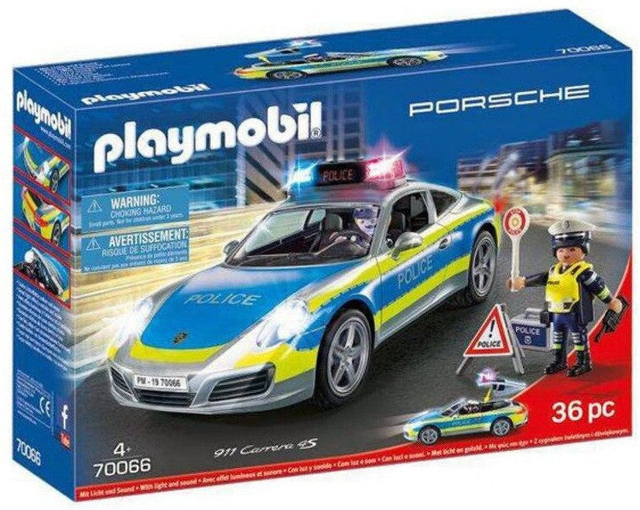 PlaySet Porsche 911 Carrera 4S Police Playmobil 70066 (36 ks)