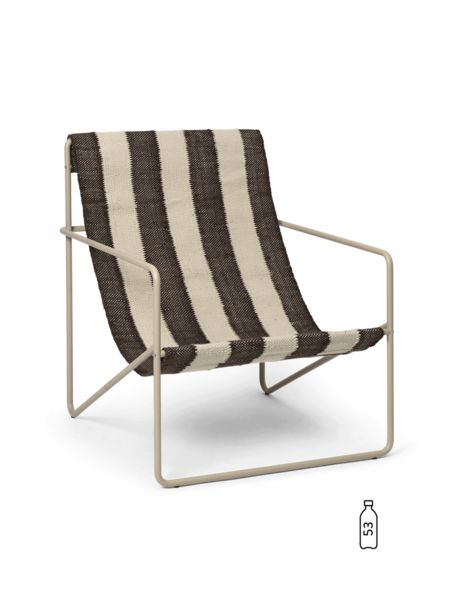 Ferm Living Desert Lounge Chair Cashmere/off White/Chocolate