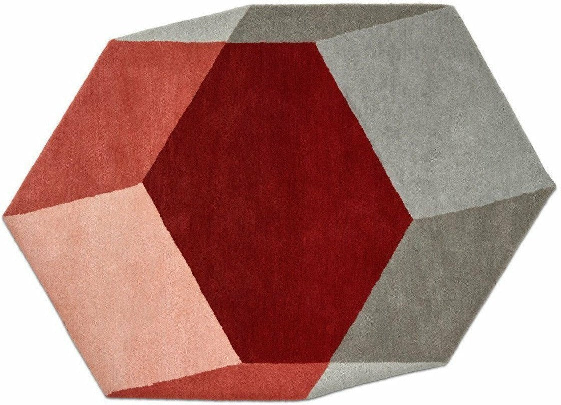 PUIK ISO CARPET HEXAGON, ČERVENÝ