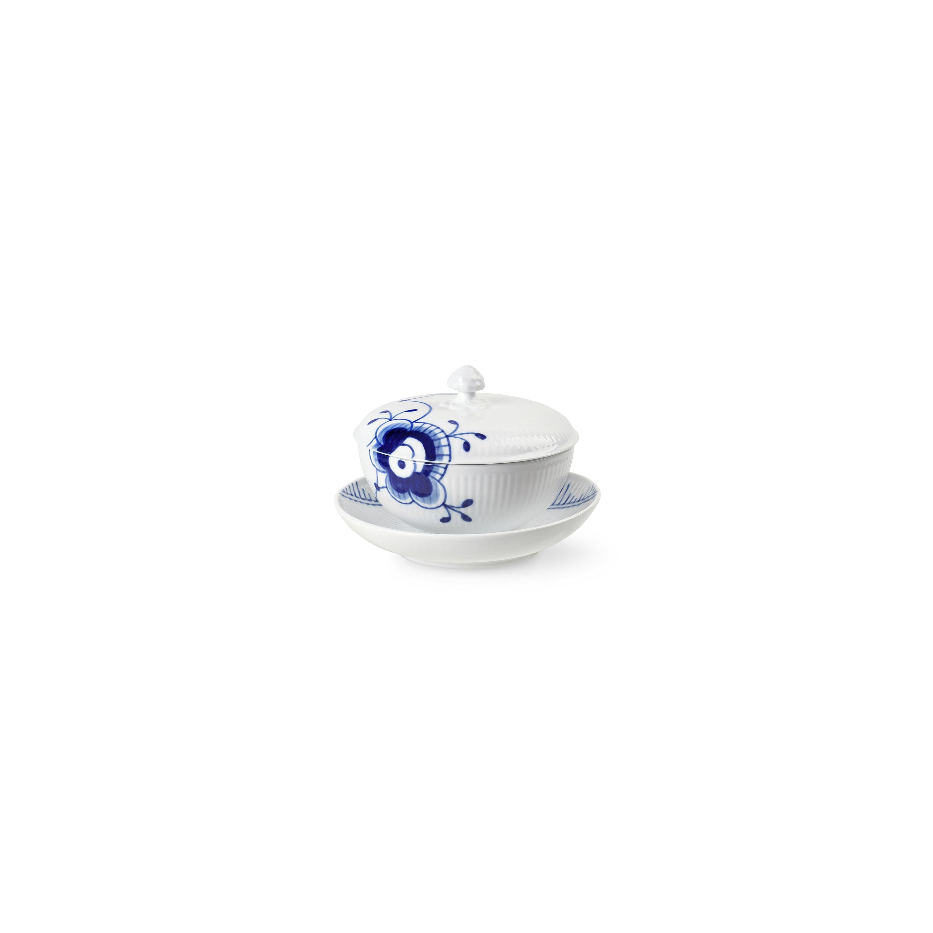 [product_category]-Royal Copenhagen Blue Fluted Mega Serving Bowl Mid Lid And Saucer, 38 Cl-Royal Copenhagen-5705140741428-1064776-ROY-2