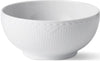 Royal Copenhagen White Plated Half Lace Bowl, 18 cm