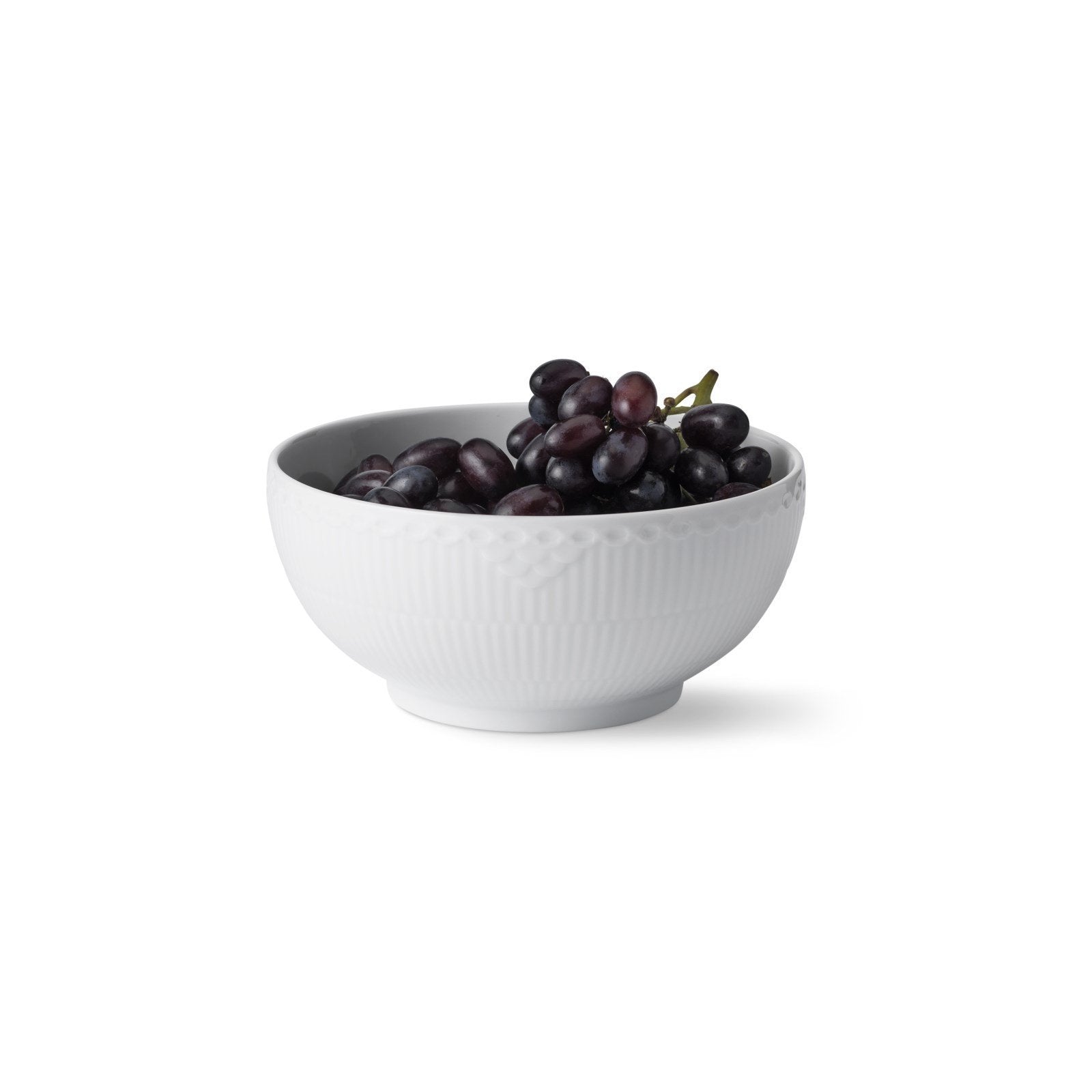 Royal Copenhagen White Plated Half Lace Bowl, 18 cm