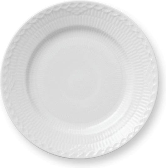 Royal Copenhagen White Plated Palf Lace Plate, 17 cm