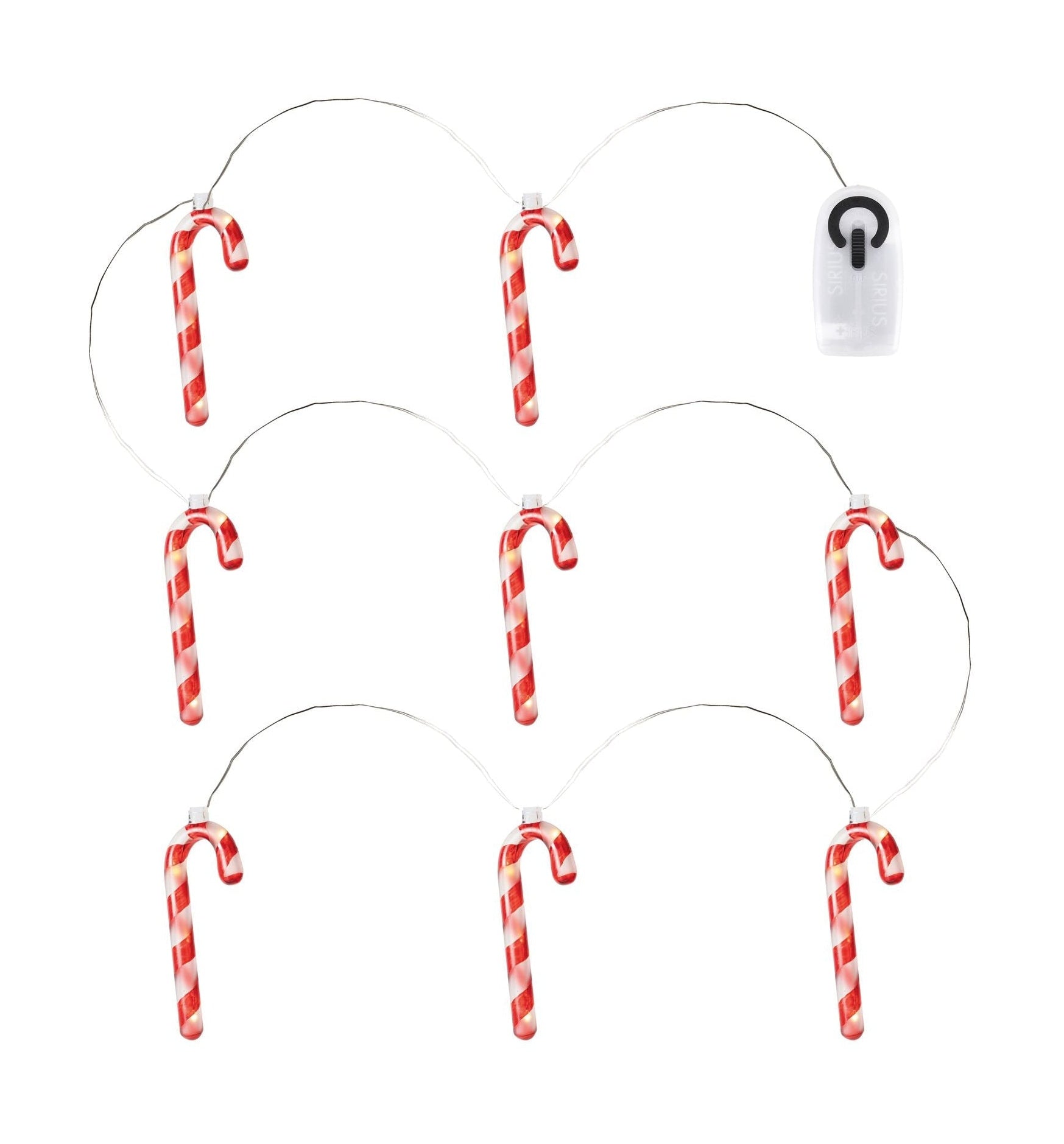 [product_category]-Sirius Hannah Candy Cane Garland, 8 Le Ds, Matt/Red-Sirius-5707310564219-56421-SIR-1