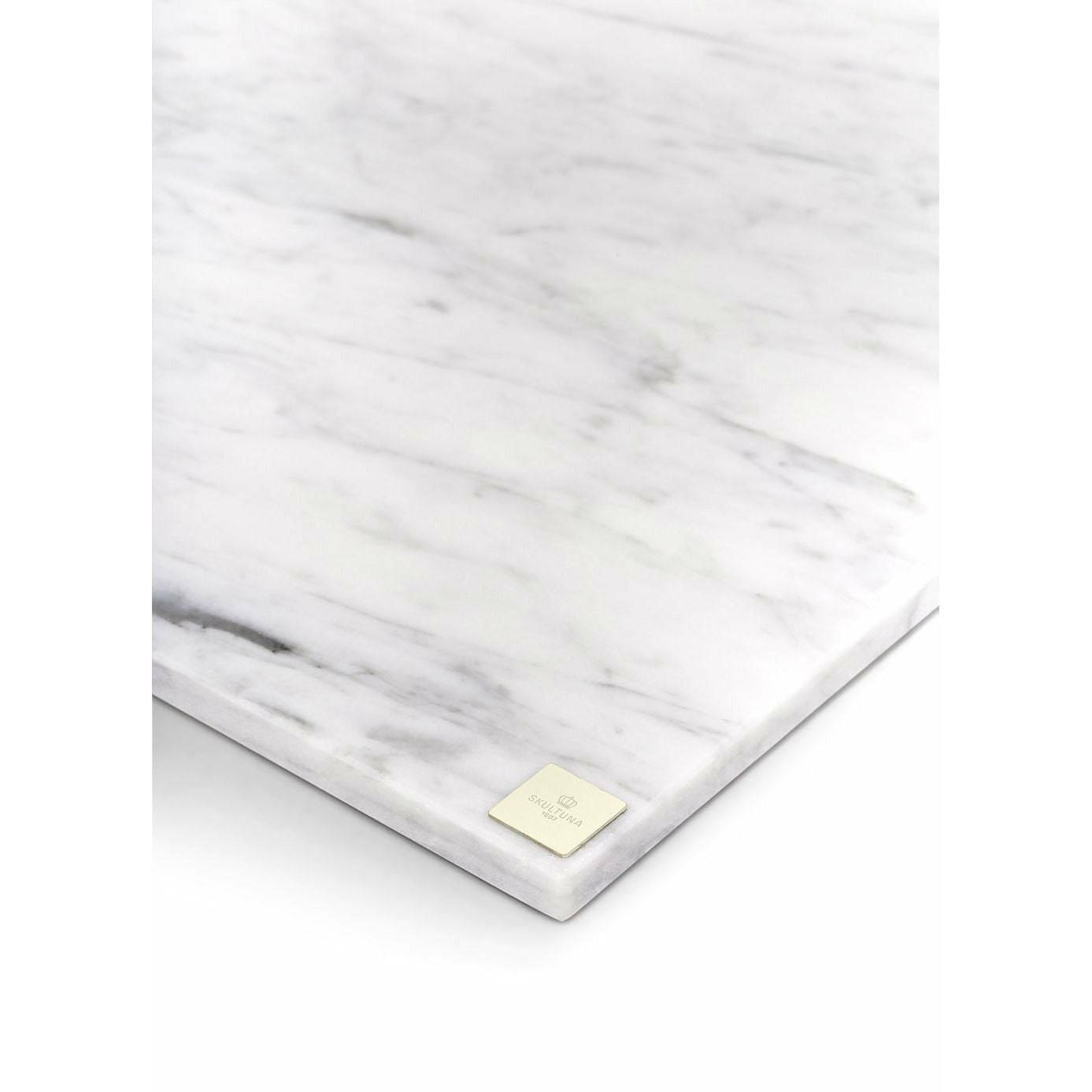 [product_category]-Skultuna Carrara Marble Plate With Logo, Small-Skultuna-7340037812430-X055-SKU-3