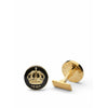 Skultuna Crown Gold Cufflink Ø1,7 cm, barokní černá